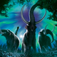 Artistic rendering of mastodons.